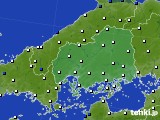 2024年05月25日の広島県のアメダス(風向・風速)