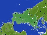 2024年05月25日の山口県のアメダス(風向・風速)