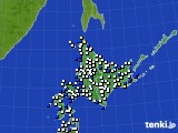 2024年05月27日の北海道地方のアメダス(風向・風速)
