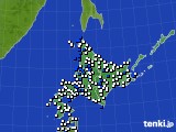 2024年05月28日の北海道地方のアメダス(風向・風速)