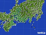 2024年05月28日の東海地方のアメダス(風向・風速)
