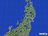 東北地方のアメダス実況(風向・風速)(2024年06月05日)