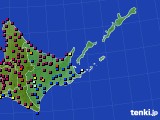 2024年06月08日の道東のアメダス(日照時間)