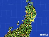 東北地方のアメダス実況(気温)(2024年06月09日)