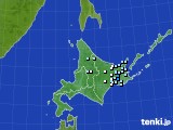 北海道地方のアメダス実況(降水量)(2024年06月10日)