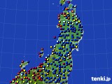 2024年06月10日の東北地方のアメダス(日照時間)