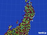 2024年06月12日の東北地方のアメダス(日照時間)