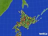北海道地方のアメダス実況(気温)(2024年06月12日)