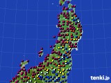 2024年06月13日の東北地方のアメダス(日照時間)