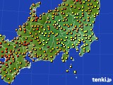 関東・甲信地方のアメダス実況(気温)(2024年06月13日)