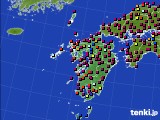 2024年06月14日の九州地方のアメダス(日照時間)