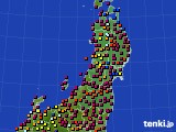 2024年06月15日の東北地方のアメダス(日照時間)
