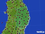 岩手県のアメダス実況(日照時間)(2024年06月15日)
