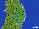 岩手県のアメダス実況(気温)(2024年06月15日)