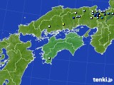 四国地方のアメダス実況(降水量)(2024年06月16日)