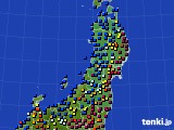 2024年06月16日の東北地方のアメダス(日照時間)