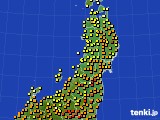 東北地方のアメダス実況(気温)(2024年06月16日)