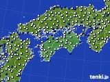 四国地方のアメダス実況(風向・風速)(2024年06月16日)