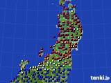 2024年06月17日の東北地方のアメダス(日照時間)