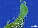 東北地方のアメダス実況(降水量)(2024年06月18日)