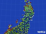 2024年06月18日の東北地方のアメダス(日照時間)