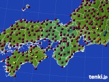 近畿地方のアメダス実況(日照時間)(2024年06月19日)