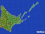 道東のアメダス実況(気温)(2024年06月19日)