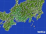 東海地方のアメダス実況(風向・風速)(2024年06月19日)
