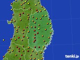 岩手県のアメダス実況(気温)(2024年06月20日)