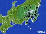 関東・甲信地方のアメダス実況(降水量)(2024年06月21日)