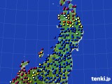 東北地方のアメダス実況(日照時間)(2024年06月21日)