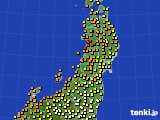 東北地方のアメダス実況(気温)(2024年06月21日)