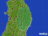 2024年06月21日の岩手県のアメダス(気温)