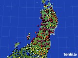 2024年06月22日の東北地方のアメダス(日照時間)