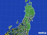 東北地方のアメダス実況(降水量)(2024年06月23日)