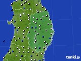岩手県のアメダス実況(風向・風速)(2024年06月24日)