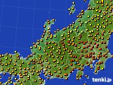 北陸地方のアメダス実況(気温)(2024年06月25日)