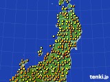 東北地方のアメダス実況(気温)(2024年06月27日)