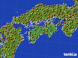 四国地方のアメダス実況(気温)(2024年06月29日)