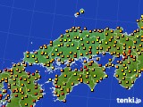2024年06月30日の中国地方のアメダス(気温)