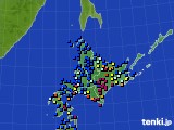 2024年07月01日の北海道地方のアメダス(日照時間)