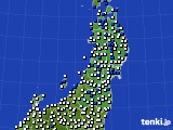 東北地方のアメダス実況(風向・風速)(2024年07月01日)