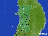 秋田県のアメダス実況(降水量)(2024年07月03日)