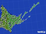 道東のアメダス実況(風向・風速)(2024年07月03日)