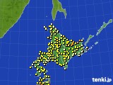 北海道地方のアメダス実況(気温)(2024年07月07日)