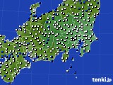 関東・甲信地方のアメダス実況(風向・風速)(2024年07月07日)