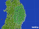 2024年07月07日の岩手県のアメダス(風向・風速)