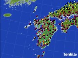 2024年07月08日の九州地方のアメダス(日照時間)