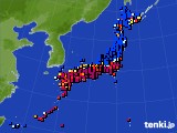 2024年07月08日のアメダス(日照時間)