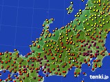 北陸地方のアメダス実況(気温)(2024年07月08日)
